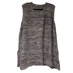 Eileen Fisher Organic Linen knit Sleeveless Tunic Size 2X Marled gray Classic